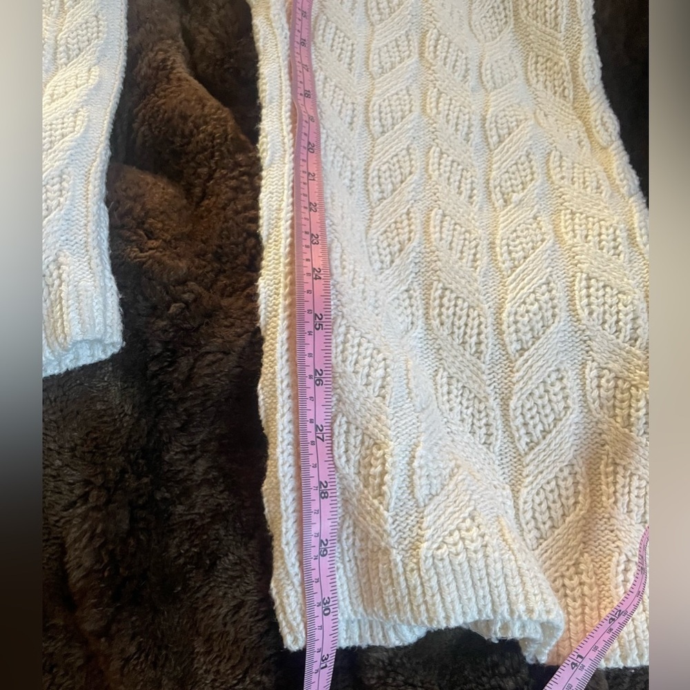 Gorgeous Eberjey Cozy Cable Knit Lounge Pants - Cream w/Pockets and Drawstring - Picture 9 of 16